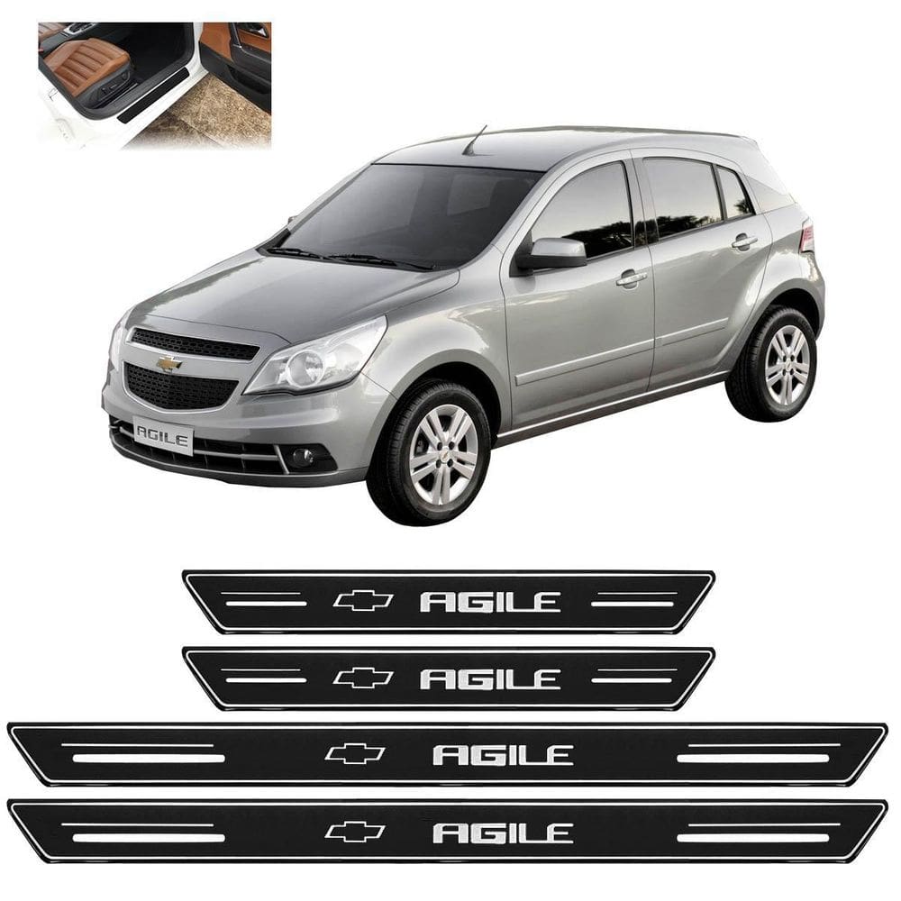 Soleira De Porta Platinum Agile Todos 2010 A 2014 Preto