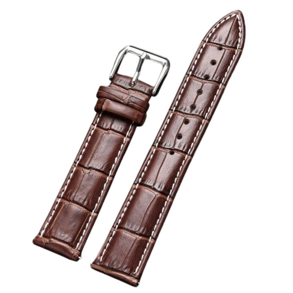 Pulseira De Relógio Croco 20 Mm Marrom