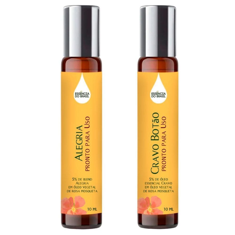 Óleos Essenciais Prontos Alegria E Cravo Roll On 10Ml