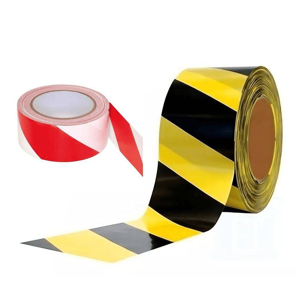 Fita Zebrada 0,50Mm X 200 Metros Isolamento Proteçao Area