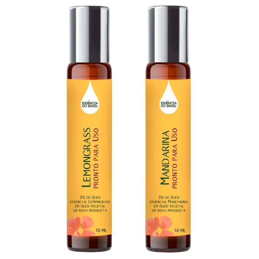 Óleos Essenciais Prontos Lemongrass E Mandarina Roll On 10Ml