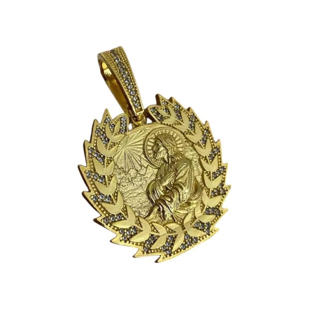 Pingente Jesus Abençoado Ramos G - Banhado A Ouro 18K