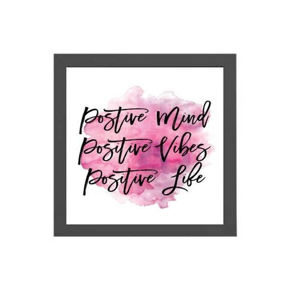 Quadro Quadrado Positive Vibes 20X20Cm