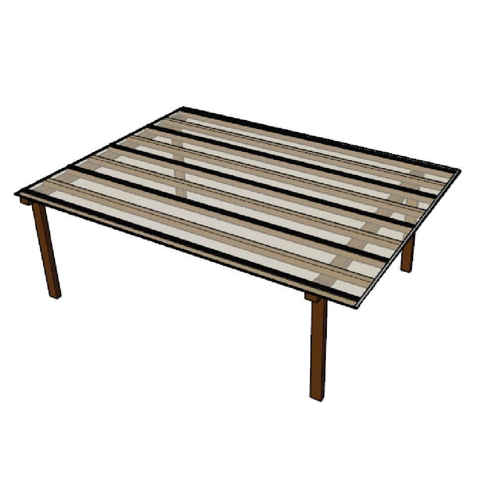 Kit Policarbonato Cristal 4mm 4,00m X 6,00m - Perfis Pretos