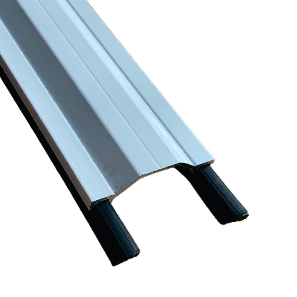 Perfil Trapezio Branco - 6,00m + Gaxeta Cortado C- 3m P- Envio