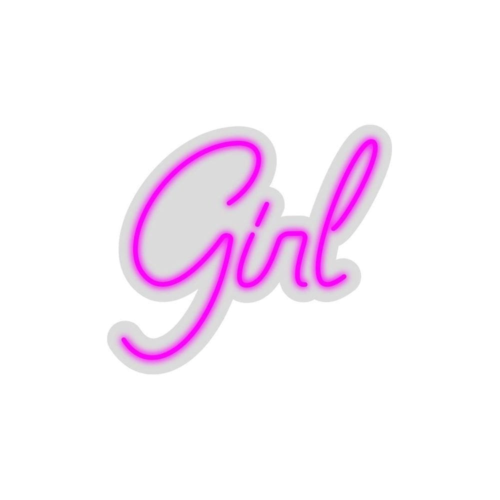 Neon Led Em Acrílico Girl Rosa 0,35X0,30