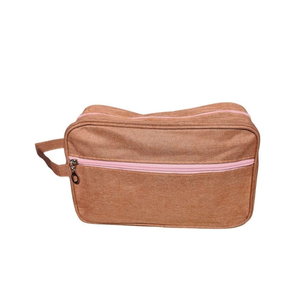 Necessaire Bolsa Para Maquiagem E Cosméticos Multifuncional Portátil Impermeável Cor:rosa;gênero:unissex;tamanho:único