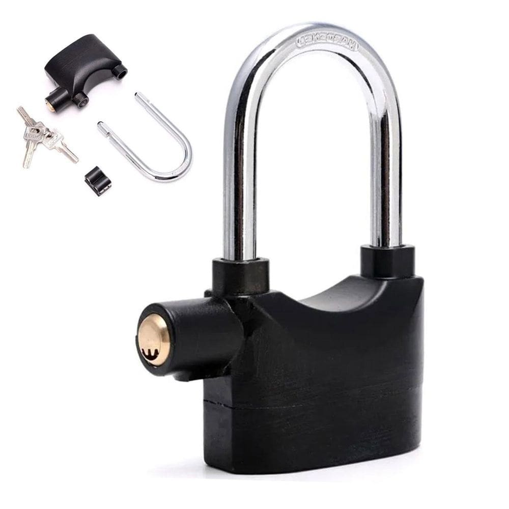 Cadeado Alarme 110Db Sirene Bike Moto Som Alto Anti Furto