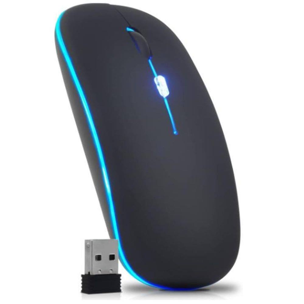 Recarregue E Continue: Mouse Sem Fio Recarregável Led Rgb