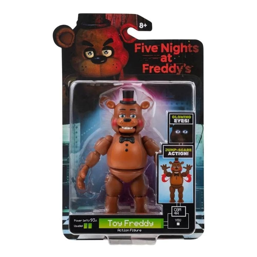 Fig Five Nights At Freddys 2 – Boneco Toy Freddy 13 cm Articulado - Botão Acão – Candide/Jazwares