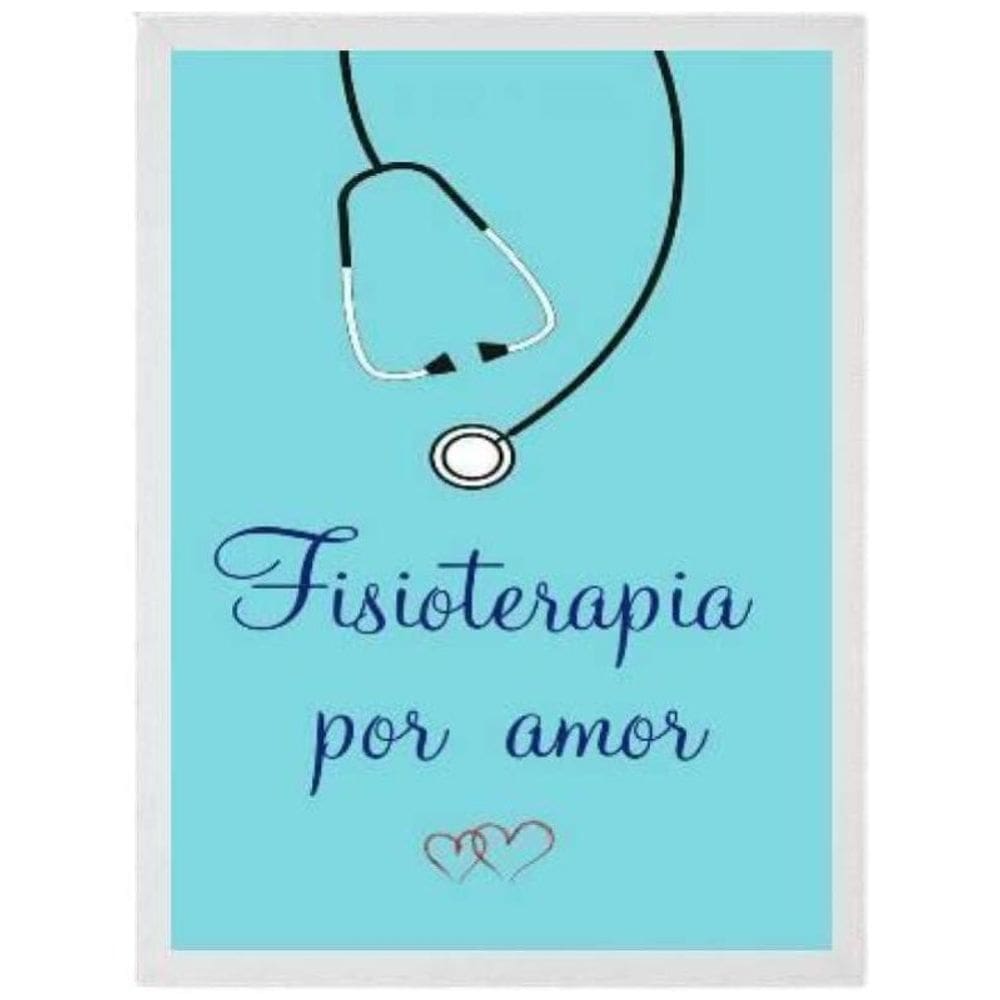 Quadro Decorativo Enfermagem Por Amor Moldura Branca 24X18Cm