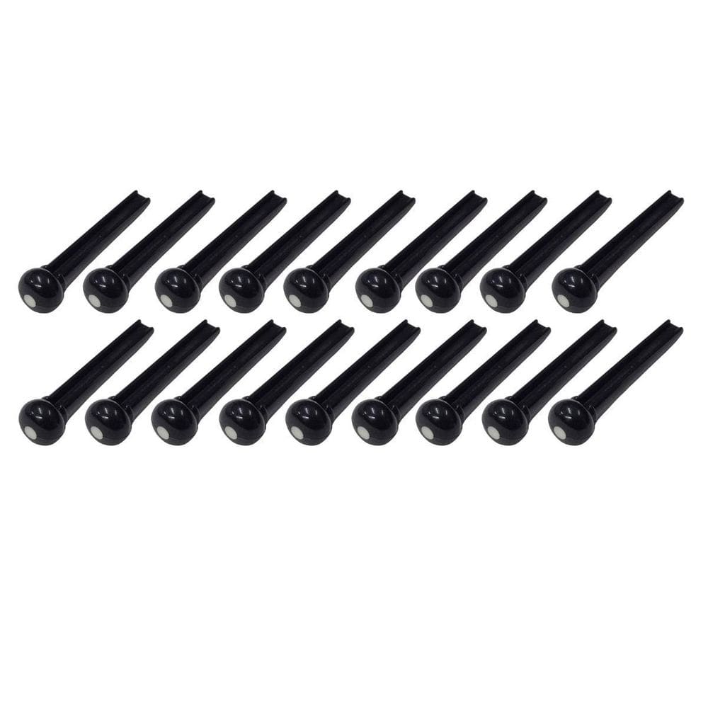 Kit 18 Pino Plástico Preto Para Cavalete Violão Aço