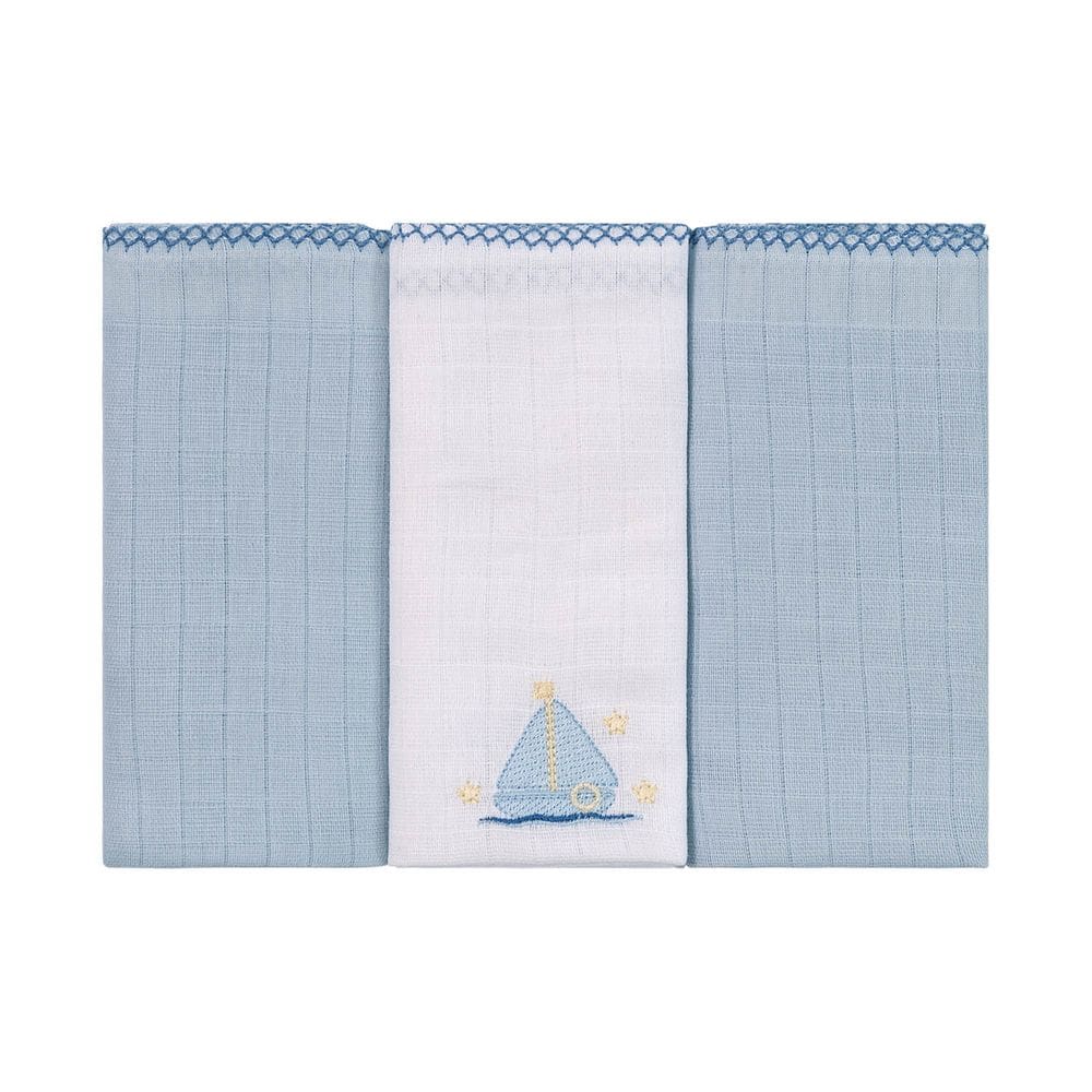 Fralda de Pano para Bebê 3 Unidades 68 cm x 70 cm Baby Joy