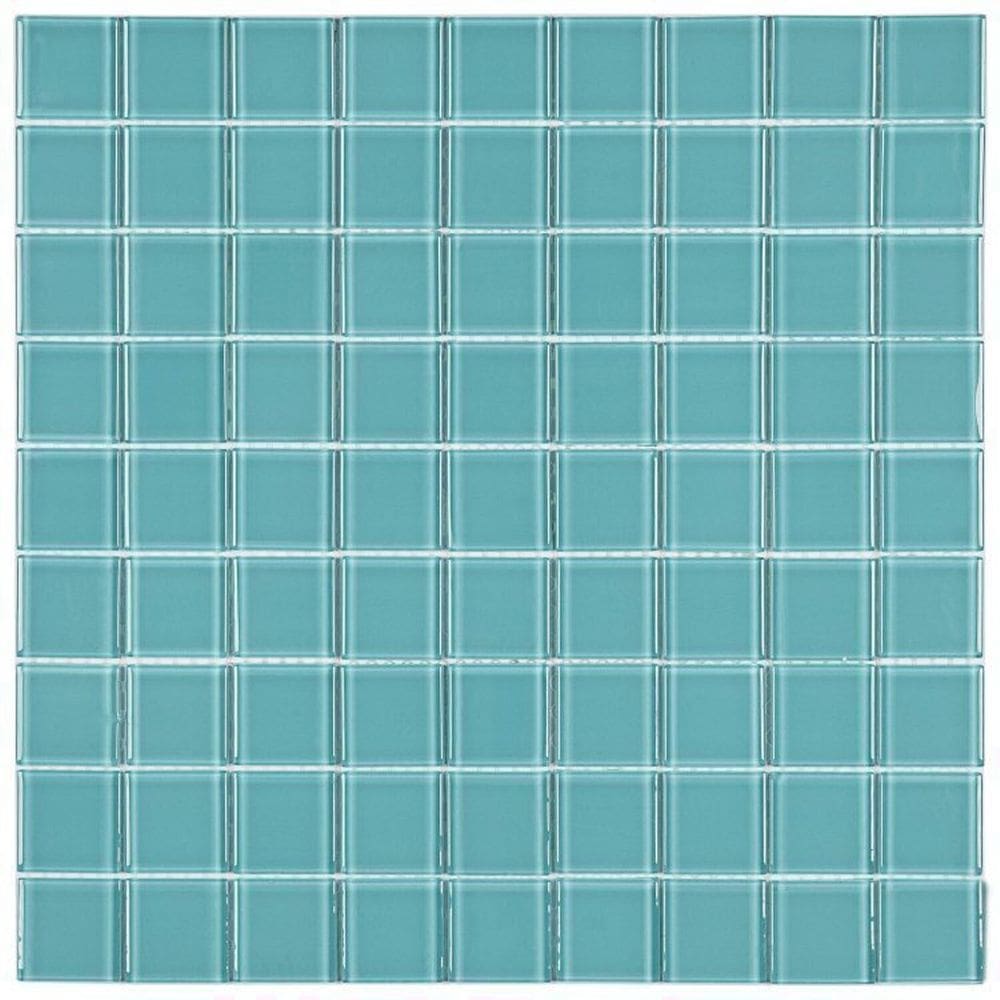 Kit 1m² Pastilha de Vidro Cristal 29cm X 29cm Verde Médio