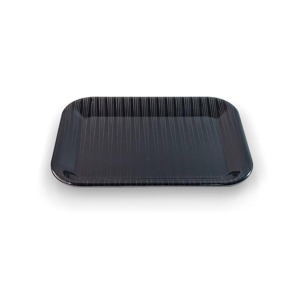Travessa Retangular Linha Psychedelic Preta 25,5Cm - Ad