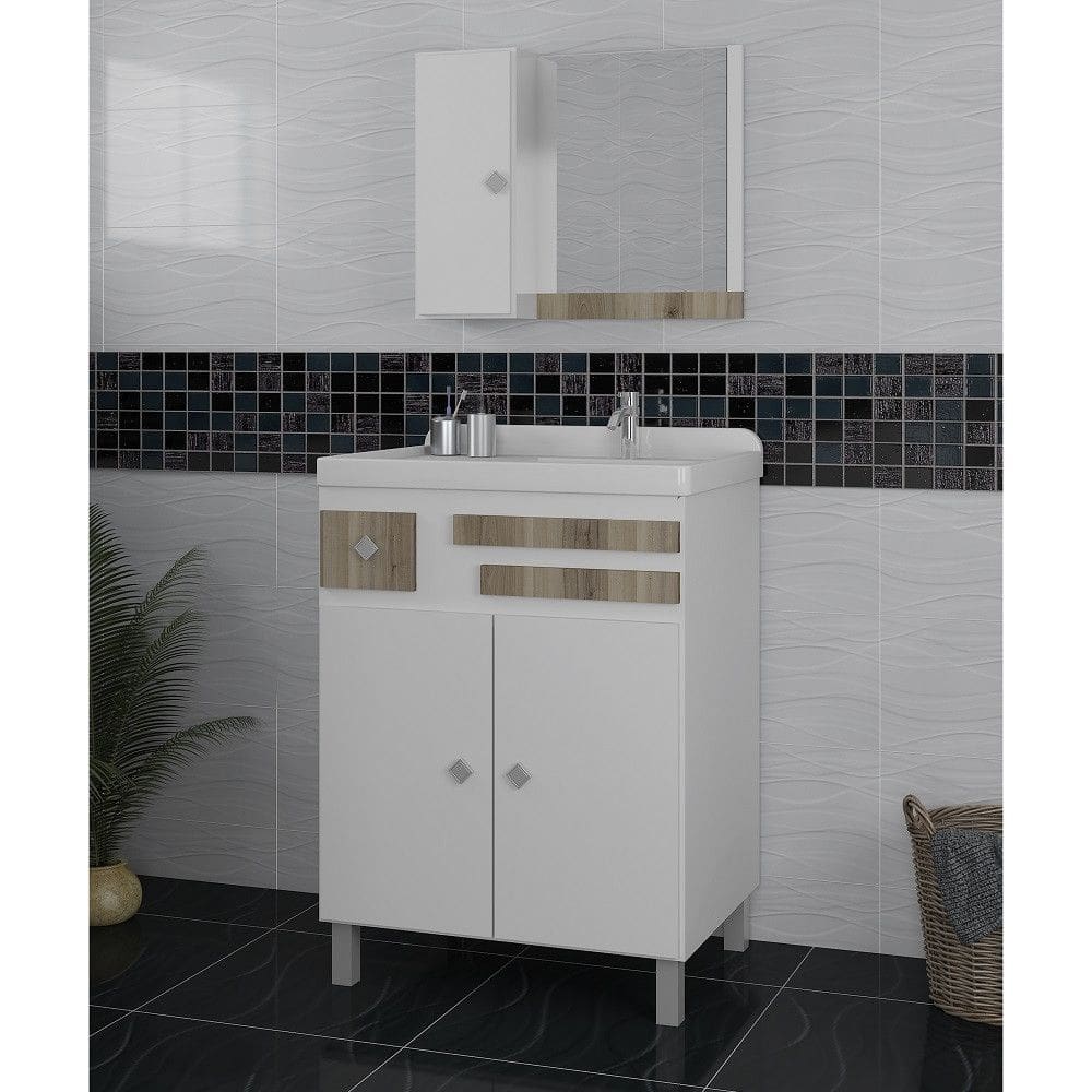 Conjunto para Banheiro 3 Portas 1 Gaveta Monaco Moveis Sander