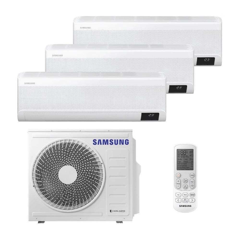 Ar Condicionado Multi Split Inverter Samsung WindFree 28.000 Btus (3x Hi Wall 12.000BTUs) Quente e Frio 220V