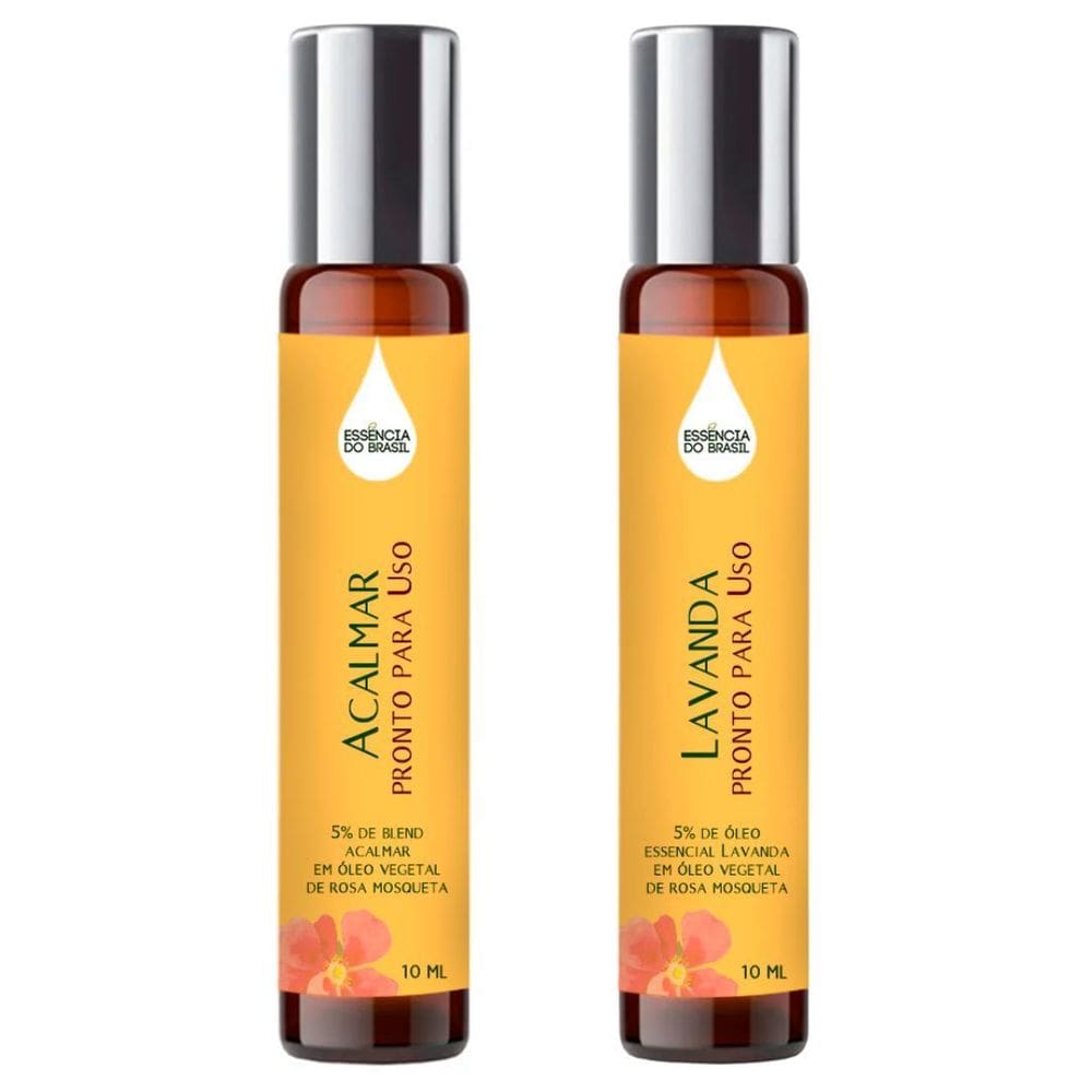 Óleos Essenciais Prontos Acalmar E Lavanda Roll On 10Ml