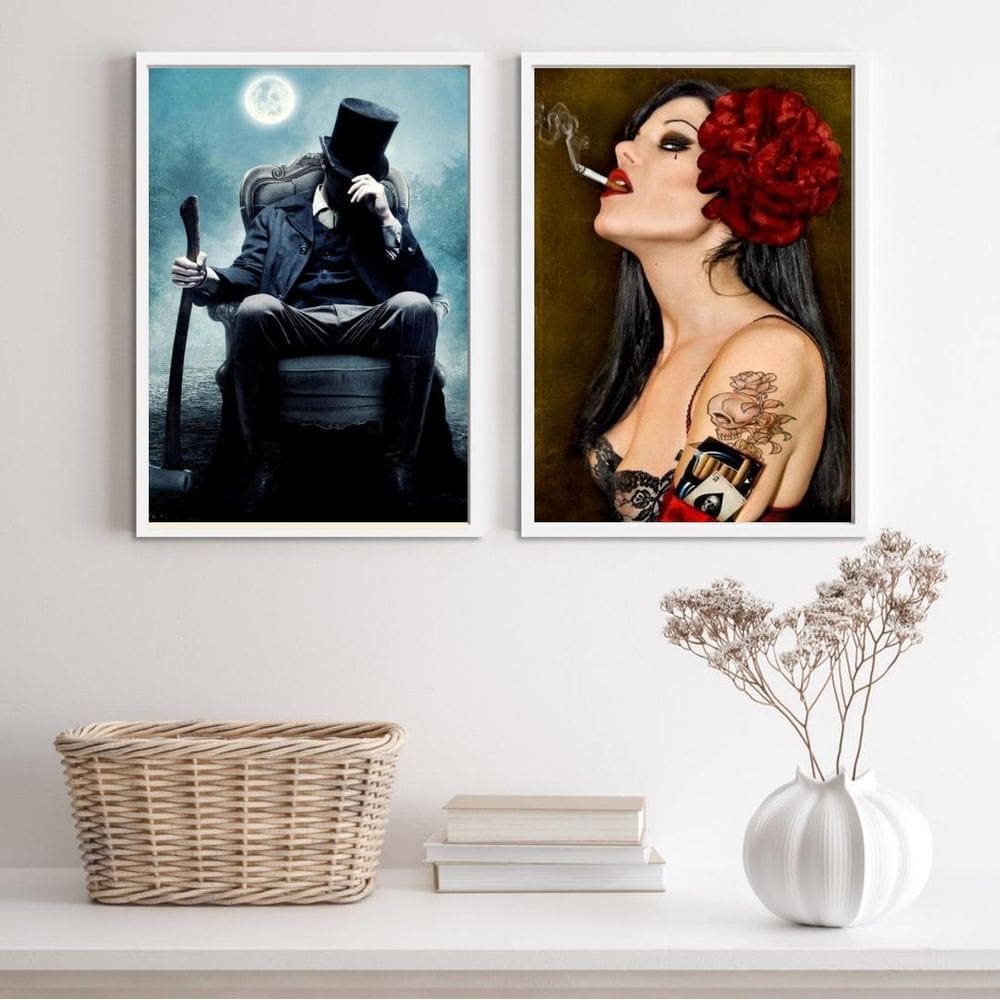 Kit 2 Quadros Umbanda Tranca Ruas/Maria Padilha 45x34cm