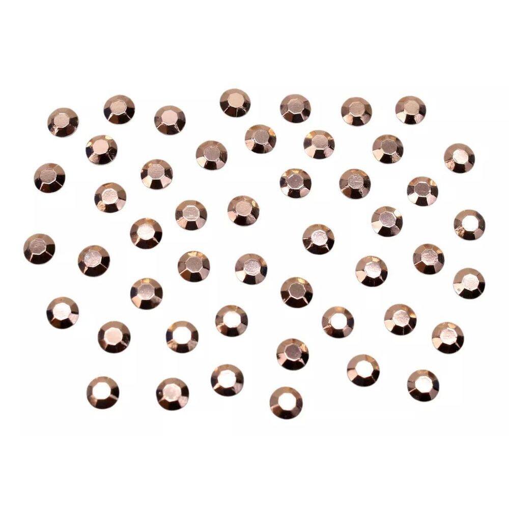 Strass Metal Sextavado Hotfix Termocolante 4Mm 1000Un Rosê