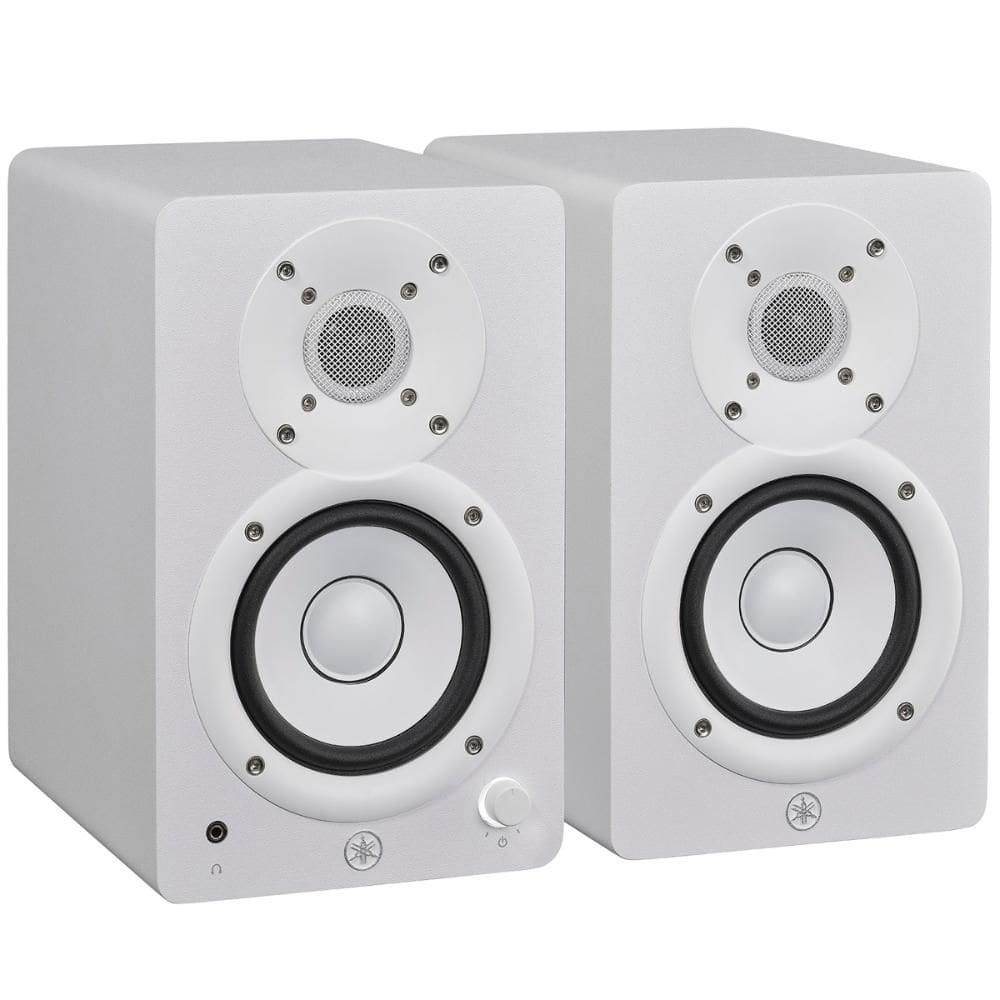 Par de Monitores de Estúdio Near Field Yamaha HS4 Bass-Reflex de 2 Vias Amplificador Classe D Branco 110V