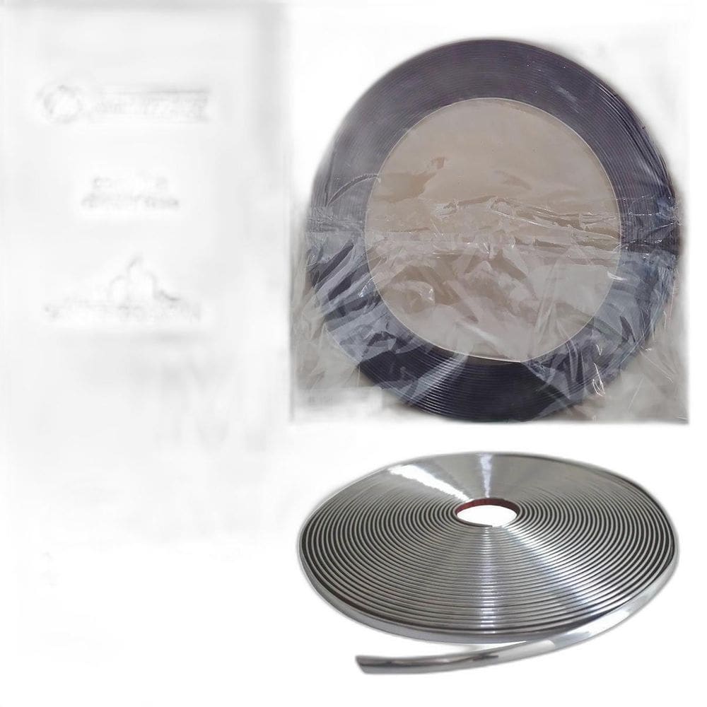 Friso Cromado Universal Flexível 12Mm 20 Metros Pa250