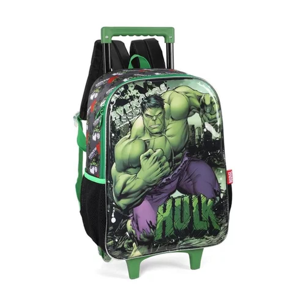Mochila De Rodinhas Incrível Hulk Verde - Luxcel