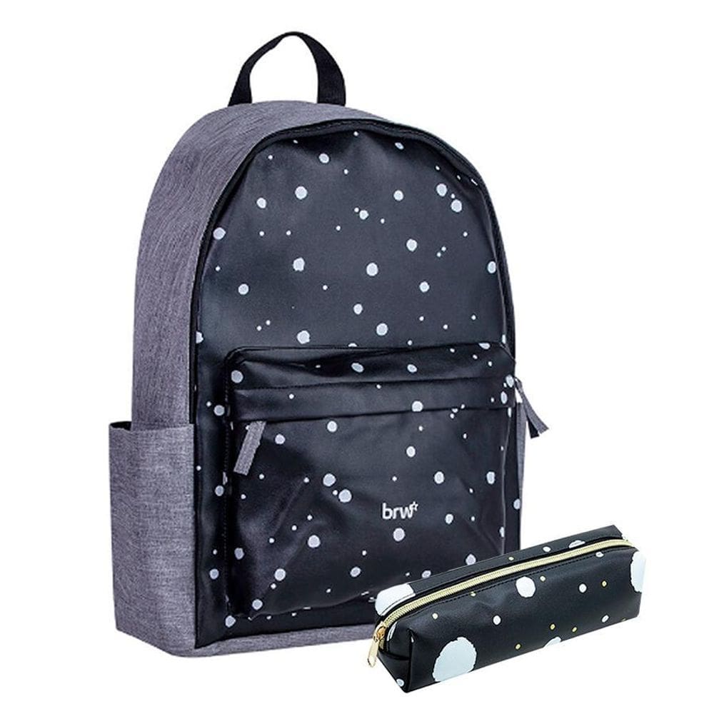 Mochila Black Estonado + Estojo Black - BRW