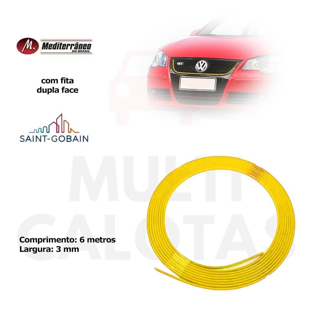 Friso Universal 6M Parachoque Grade Amarelo