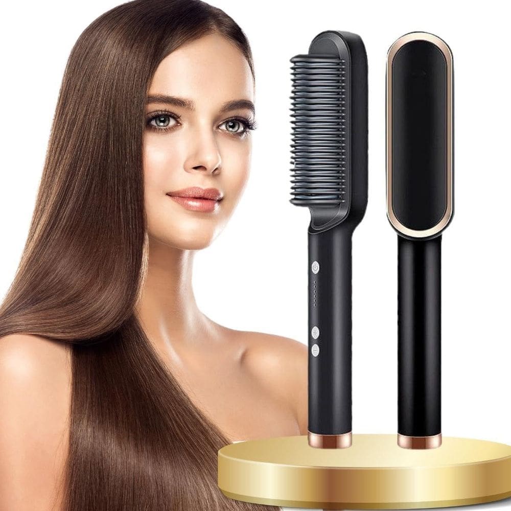 Escova Alisadora 5 Em 1 Seca Cabelo Alisa Cabelo Cacheados