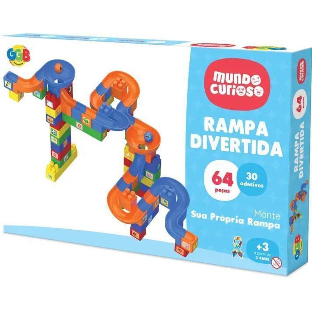 Blocos De Montar - Rampa Divertida - 64 Pçs - Ggb