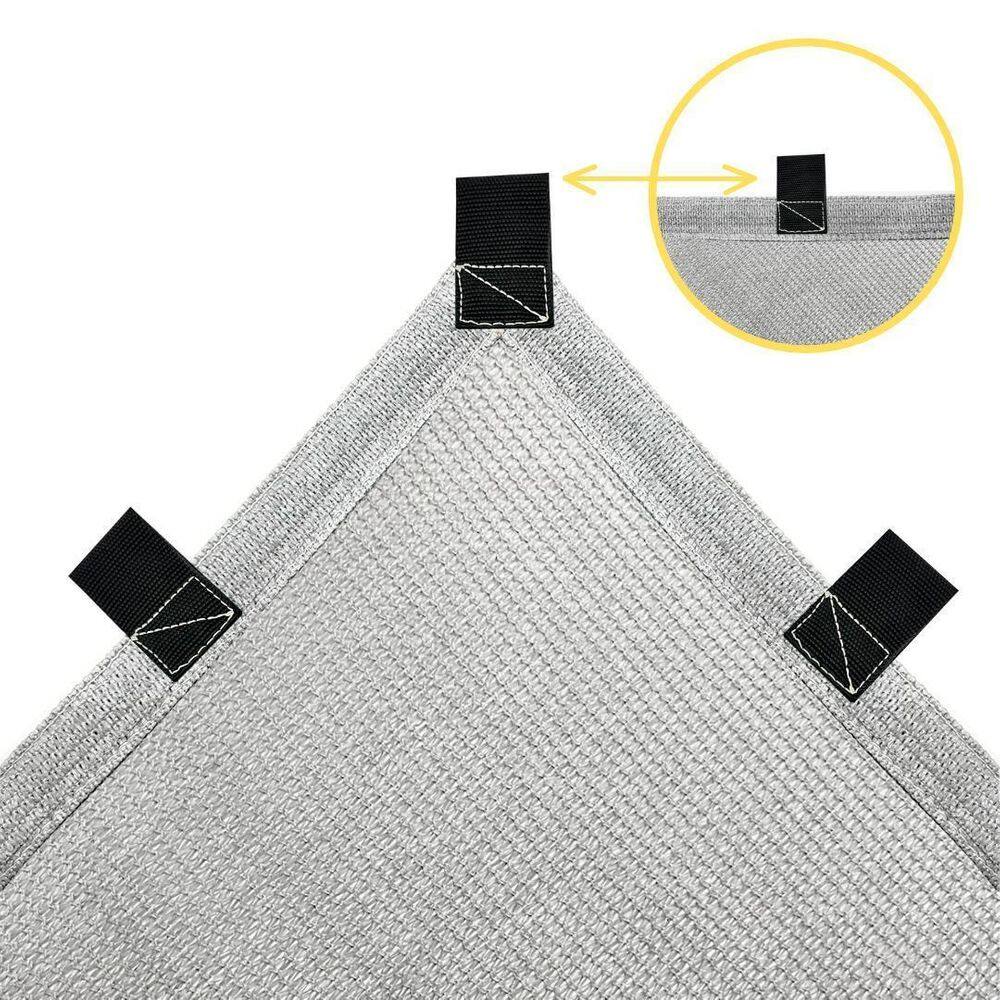 Tela Lona Cinza Cobertura Pergolado Sombrite 90% 4X10 Alças