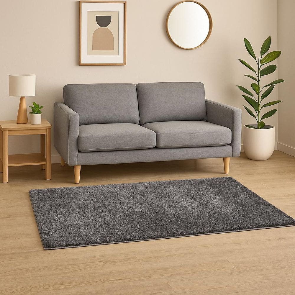 Tapete Esplendor Antiderrapante 100% Poliéster 100X140Cm Gra