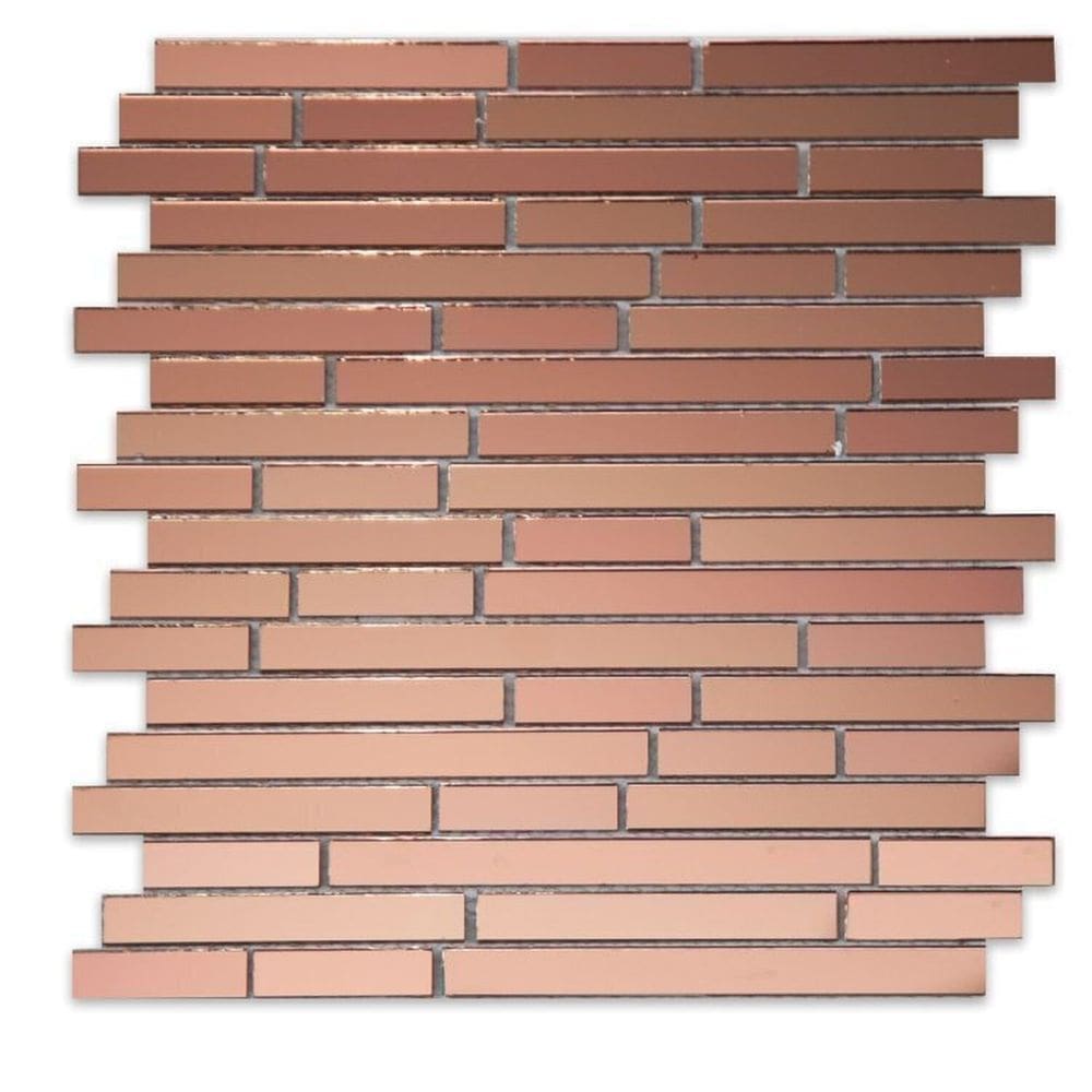 Kit 1m² Pastilha de Vidro Espelhado 29cm X 29cm Champagne