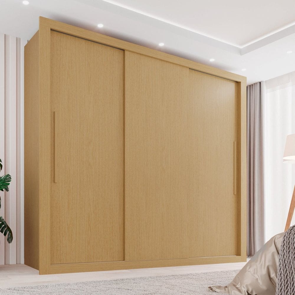 Guarda-roupa Casal 3 Portas 4 Gavetas Costa Rica Jequitiba