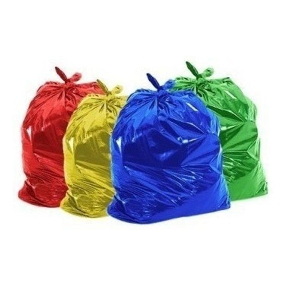 Saco De Lixo 100 Litros Coloridos 4 Pacote C/100 De Cada Cor