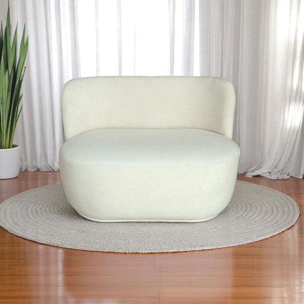 Chaise para Sala de Estar 2 Lugares Veludo Bia Bege