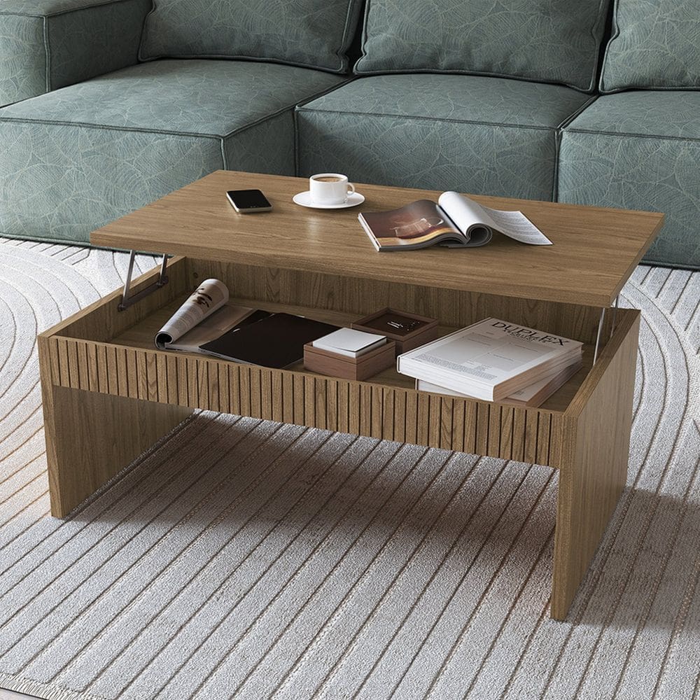 Mesa de Centro Articulada para Sala de Estar 90cm Brisa Olmo