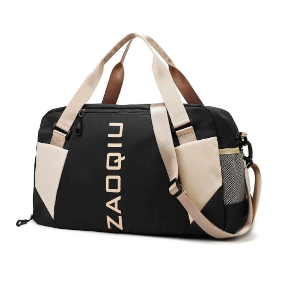 Bolsa Mala Grande Alça Academia Esportiva Viagem, Piscina Ideal Para Viagens, Porta Sapatos - Preto