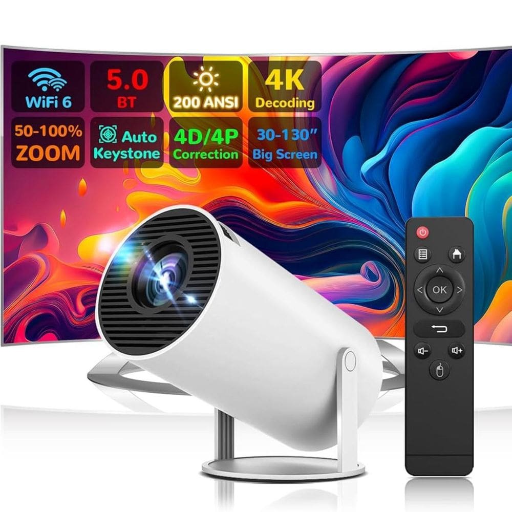 Projetor Full Hd 4K Bluetooth Imagem De Alta Luminosidade