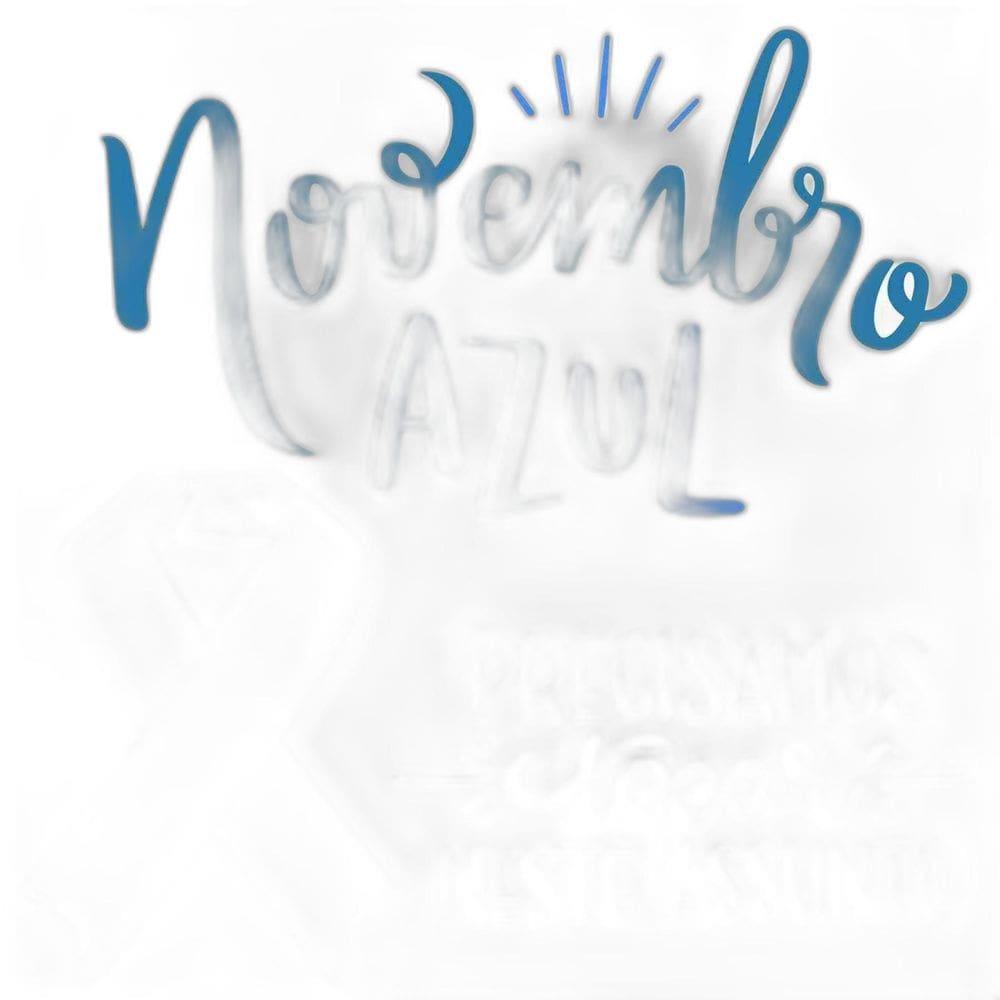 Adesivo Decoração Laço Novembro Azul Prevenção 95X95 Grande