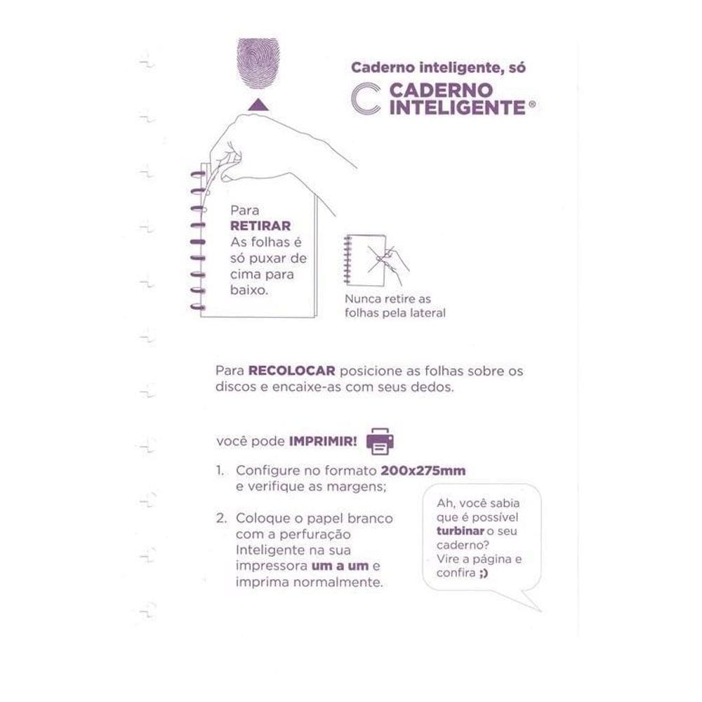 Refil Pautado Médio 120G - Caderno Inteligente