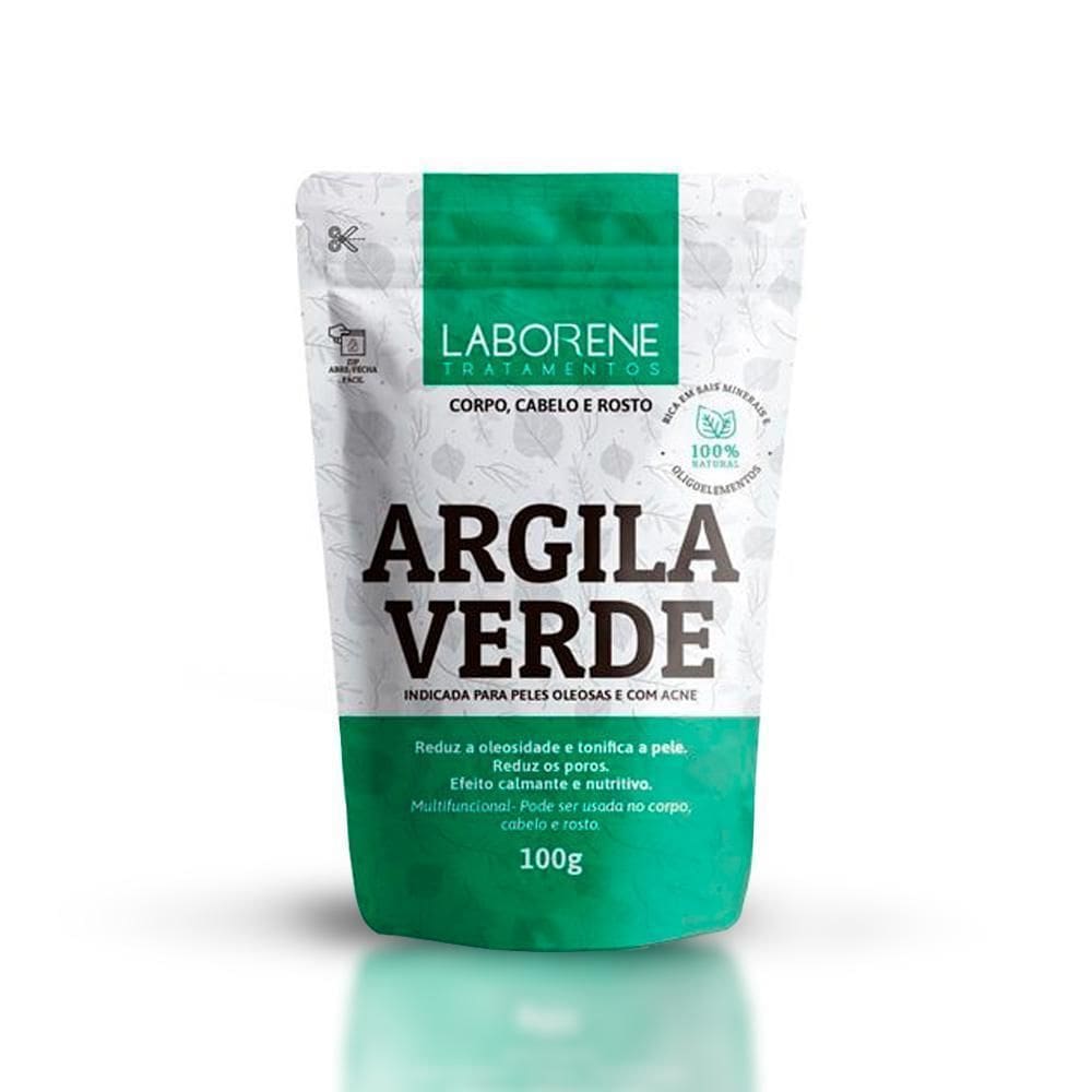 Laborene - 02 Sachê Argila Em Pó - Verde 100G