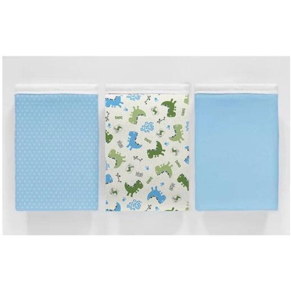 Kit 3 Pçs Fronha Para Bebê 30X40 100% Algodão Fofossauro