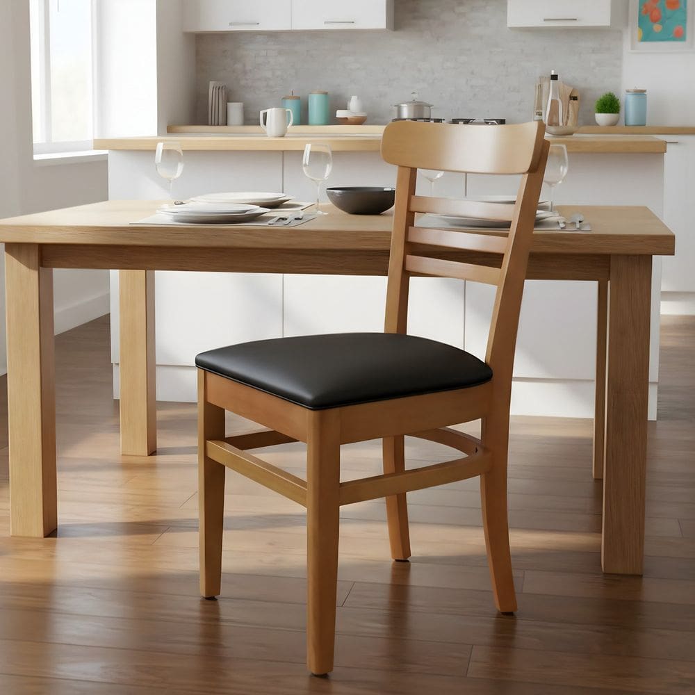 Cadeira Madeira Maciça para Sala de Jantar Paulistana Mel / Preto