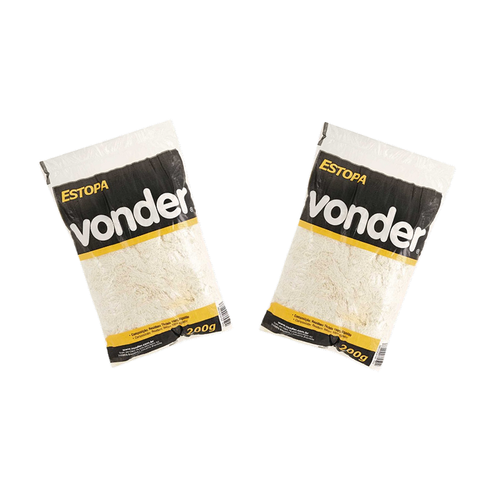 Estopa branca para polimento embalagem 200 g VONDER 2 unid