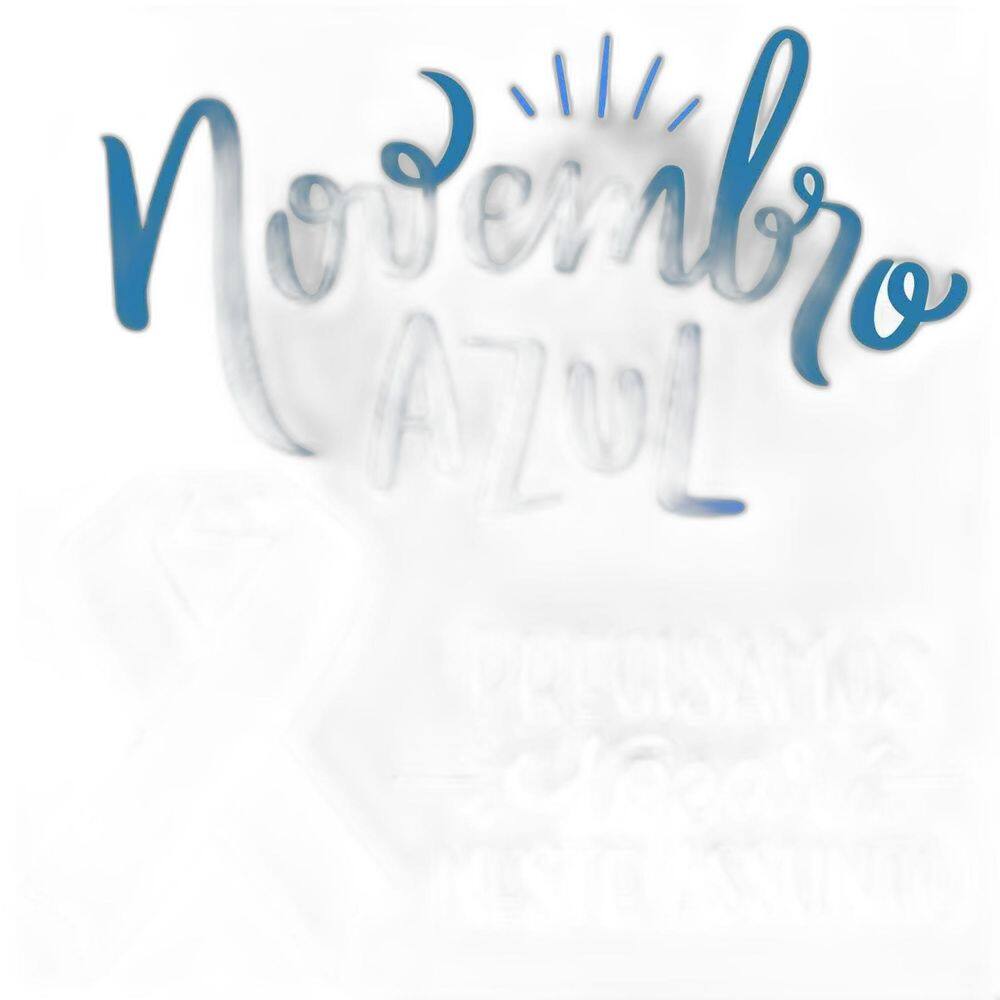 Adesivo Decoração Laço Novembro Azul Prevenção 95X95 Grande