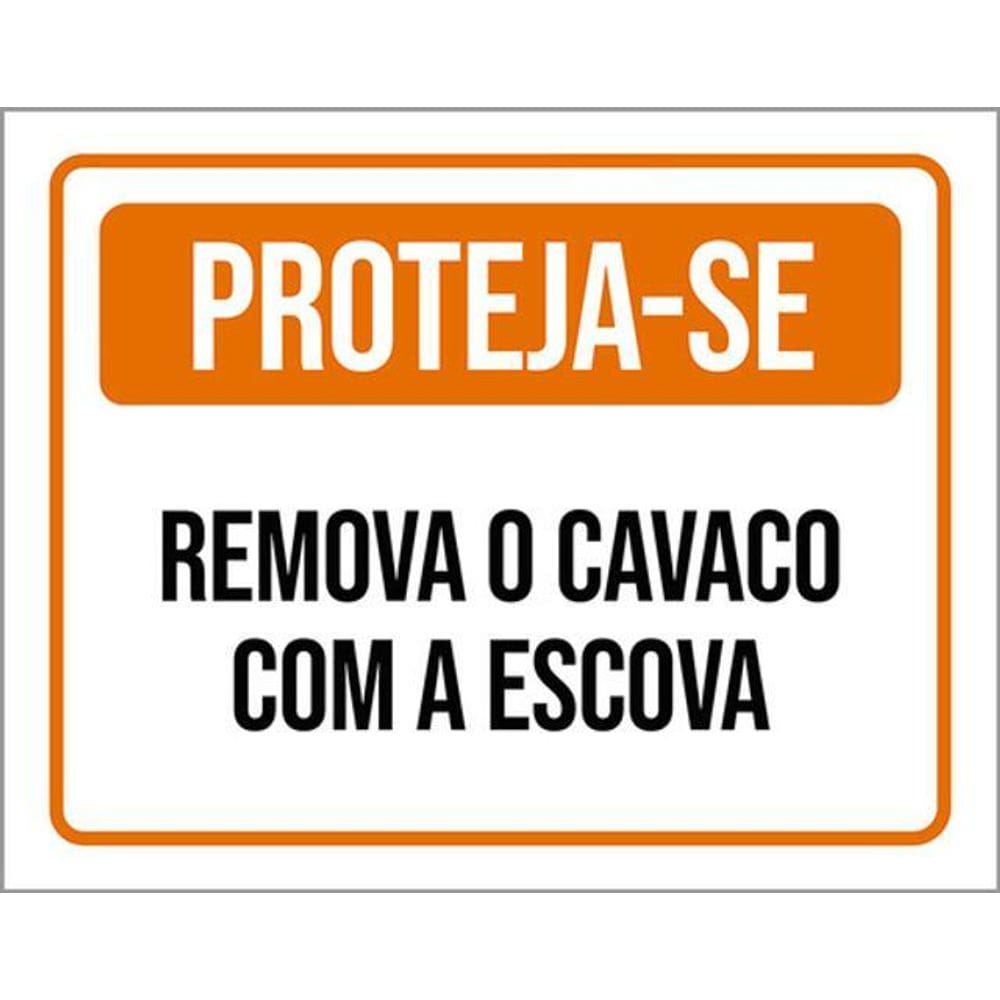 Kit 5 Placas De Proteja-Se Remova Cacaco Escova 36X46