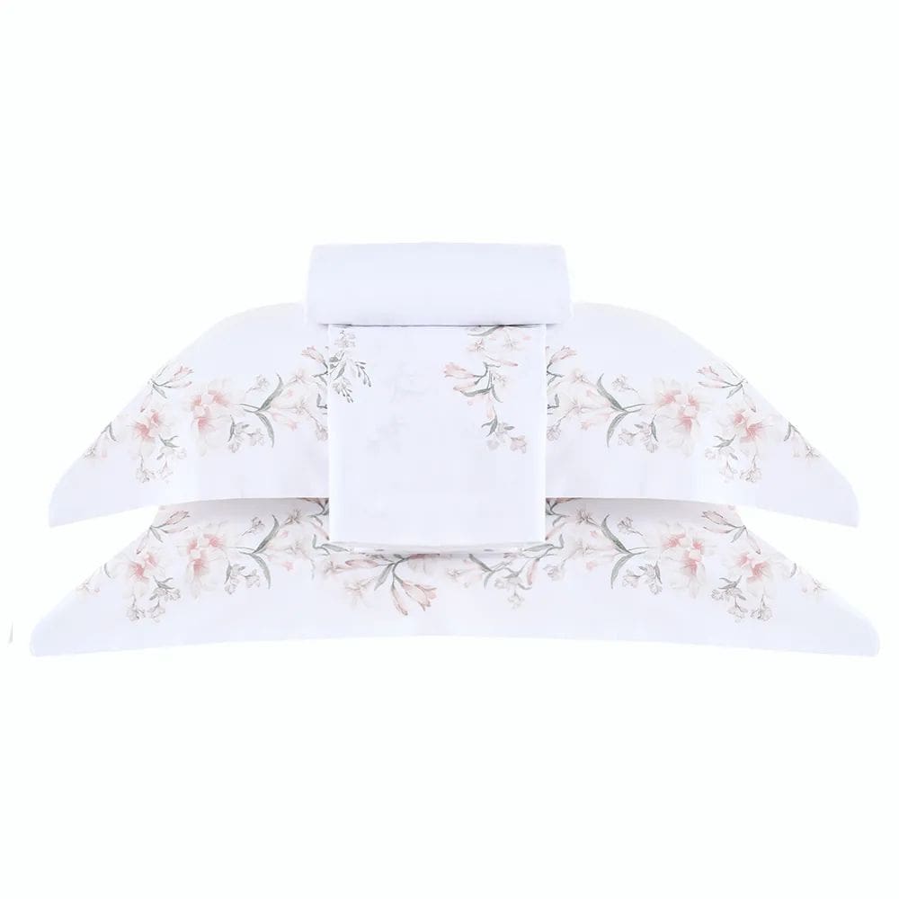 Jogo de Cama Percalle Orquidário 180 Fios - King - 4 Peças - Buddemeyer