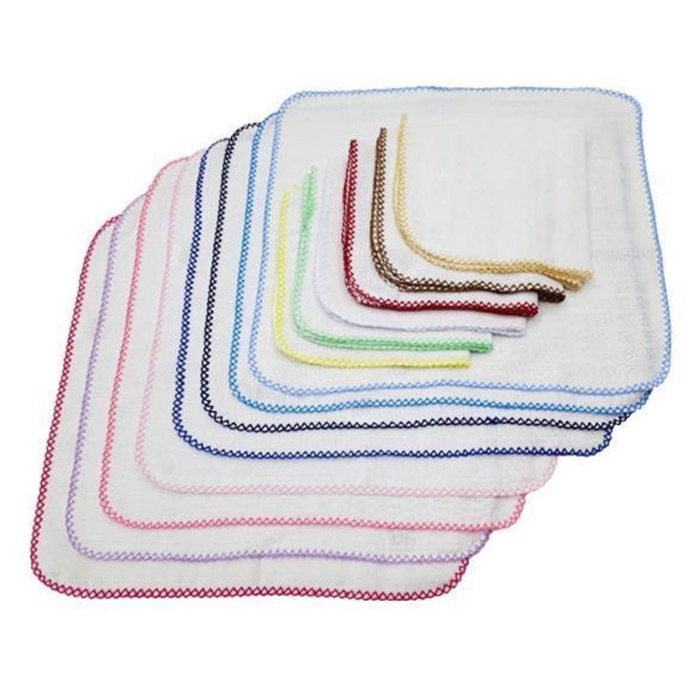 Conjunto 7 Fraldinhas 33X33Cm Com Crochê - Feminino